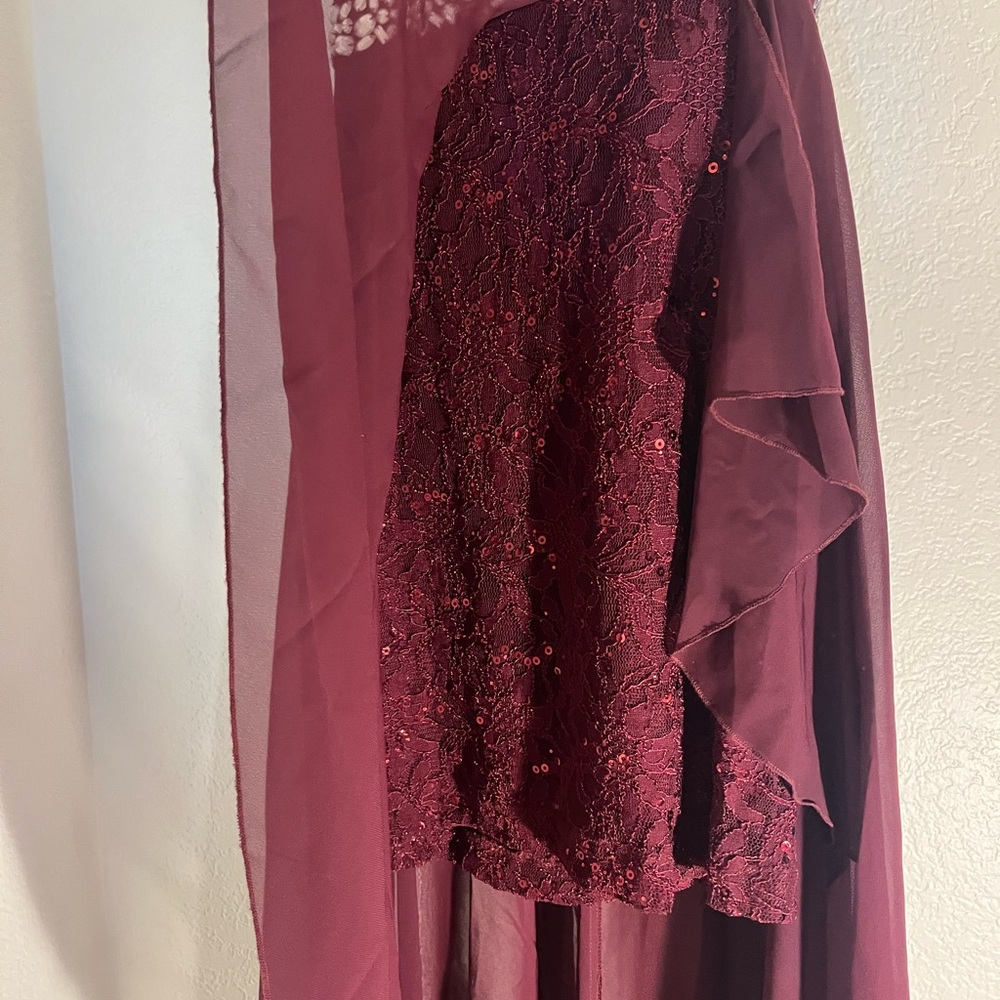 Speechless Deep Maroon Strapless Dress - Picture 3 of 8